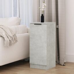 Berkfield Home Sideboard Concrete Grey 30x30x70 cm Engineered Wood - Size: 30 x 30 x 70 cm - thumbnail 1