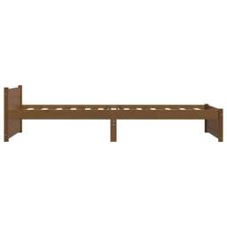 Berkfield Home Beautiful Bed Frame Honey Brown Solid Wood 75x190 cm Small Single - thumbnail 6
