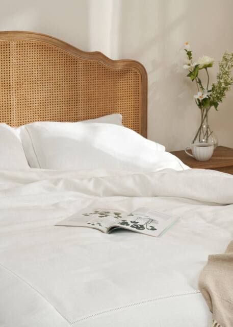 Truly White Micro Pleat Cotton Duvet Cover - Size: King - image 1