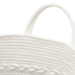 Berkfield Home Storage Basket Brown & White √ò43x38 cm Cotton - Size: 43x38 cm - thumbnail 6