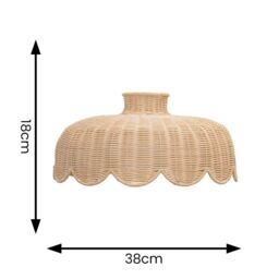 ValueLights Naveah Natural Scallop Rattan Pendant Ceiling Floor Lamp Light Shade - thumbnail 5