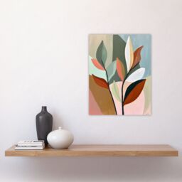 "Artery8 Modern Botanical Leaves Plant Lover Painting Wall Art Print - Size: W24"" x H32""" - thumbnail 4