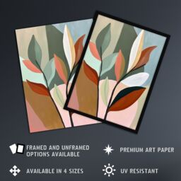 "Artery8 Modern Botanical Leaves Plant Lover Painting Wall Art Print - Size: W24"" x H32""" - thumbnail 2