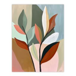 "Artery8 Modern Botanical Leaves Plant Lover Painting Wall Art Print - Size: W24"" x H32""" - thumbnail 1