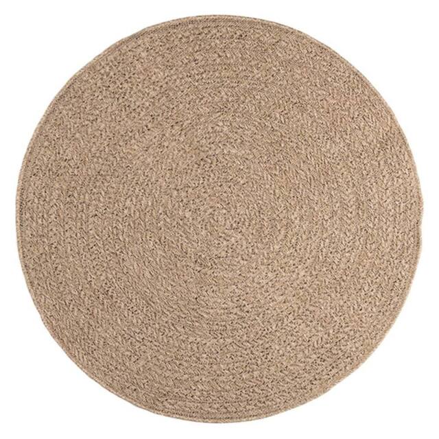 Berkfield Home Rug 120 cm Jute Look Indoor & Outdoor in Brown - Size: 100 cm diameter - image 1