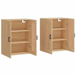 Berkfield Home Wall Mounted Cabinets 2 pcs Sonoma Oak Engineered Wood in Brown - thumbnail 4