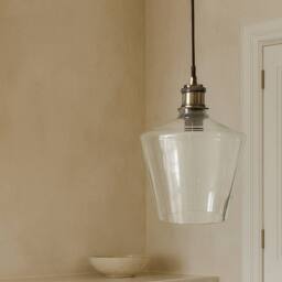 CGC Lighting Ella Clear Glass Cylinder Lampshade in Dark Grey - thumbnail 6