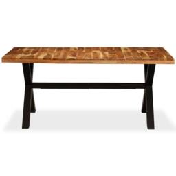 Berkfield Home Dining Table Solid Acacia & Mango Wood 180x90x76 cm in Brown - Size: 180 x 90 x 76 cm - thumbnail 3