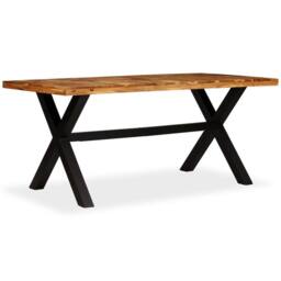 Berkfield Home Dining Table Solid Acacia & Mango Wood 180x90x76 cm in Brown - Size: 180 x 90 x 76 cm - thumbnail 1