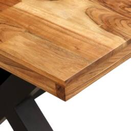 Berkfield Home Dining Table Solid Acacia & Mango Wood 180x90x76 cm in Brown - Size: 180 x 90 x 76 cm - thumbnail 4