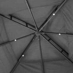 Berkfield Home Gazebo with Sidewalls Anthracite 300x300x270 cm Steel in Charcoal - Size: 300 x 300 x 270 cm - thumbnail 6