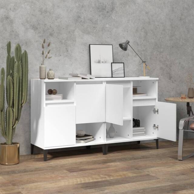 Berkfield Home Sideboards 2 pcs White 60x35x70 cm Engineered Wood - Size: 60 x 35 x 70 cm - image 1