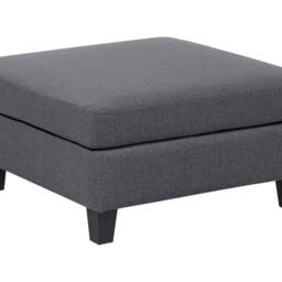 Wyld and Coco Ottoman Footstool Dark Grey Polyester Square Modern Modular Sofa - thumbnail 2