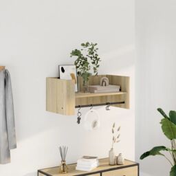 Berkfield Home Wall Shelf Sonoma Oak 70.5x35x30.5 cm Engineered Wood in Brown - thumbnail 1