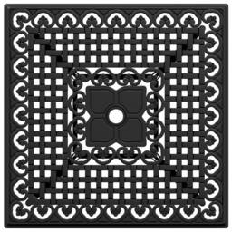 Berkfield Home Garden Table Black 80x80x75 cm Cast Aluminium - Size: 80 x 80 x 75 cm - thumbnail 8