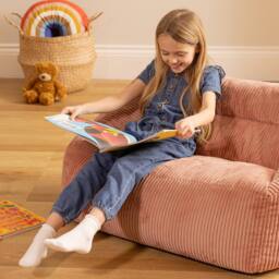 icon Kids Cecilia Jumbo Cord Sofa Bean Bag in Pink - thumbnail 7