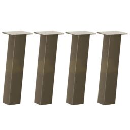 Berkfield Home Coffee Table Legs 4 pcs Natural Steel 30 cm Steel in Brown - thumbnail 2