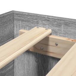 Berkfield Home Durable Bed Frame Frame Grey Sonoma 180x200 cm Super King Wood - thumbnail 9