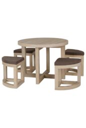 Seconique Cambourne Stowaway Dining Set in Light Oak - thumbnail 2