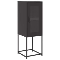 Berkfield Home Sideboard Black 36x39x107 cm Cold-rolled Steel - Size: 36 x 39 x 107 cm - thumbnail 2