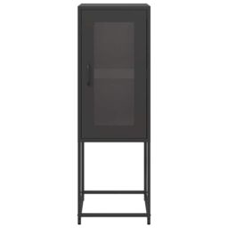 Berkfield Home Sideboard Black 36x39x107 cm Cold-rolled Steel - Size: 36 x 39 x 107 cm - thumbnail 5