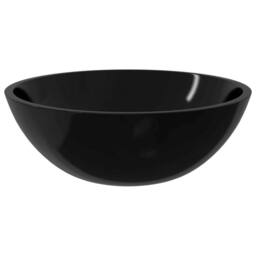 Berkfield Home Modern Basin Glass 50x37x14 cm Black - Size: 50 x 37 x 14 cm - thumbnail 4