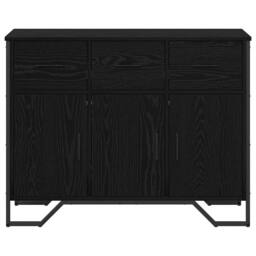 Berkfield Home Sideboard Black Oak 97x32.5x74.5 cm Engineered Wood - thumbnail 6