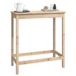 Berkfield Home Beautiful Bar Table 100x50x110 cm Solid Wood Pine in Light Tan - Size: 100 x 50 x 110 cm - thumbnail 4