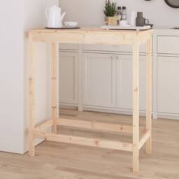 Berkfield Home Beautiful Bar Table 100x50x110 cm Solid Wood Pine in Light Tan - Size: 100 x 50 x 110 cm
