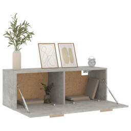 Berkfield Home Wall Cabinet Concrete Grey 100x36.5x35 cm Engineered Wood - thumbnail 4