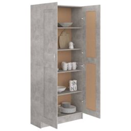 Berkfield Home Book Cabinet Concrete Grey 82.5x30.5x185.5 cm Engineered Wood - thumbnail 4