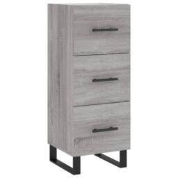 Berkfield Home Highboard Grey Sonoma 34.5x34x180 cm Engineered Wood - thumbnail 5