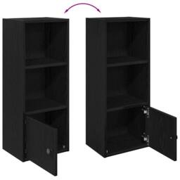 Berkfield Home Durable Bookcase Black Oak 31x24x77 cm Engineered Wood - Size: 31 x 24 x 77 cm - thumbnail 8