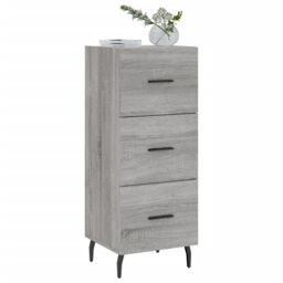 Berkfield Home Sideboard Grey Sonoma 34.5x34x90 cm Engineered Wood - thumbnail 3