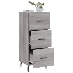 Berkfield Home Sideboard Grey Sonoma 34.5x34x90 cm Engineered Wood - thumbnail 4
