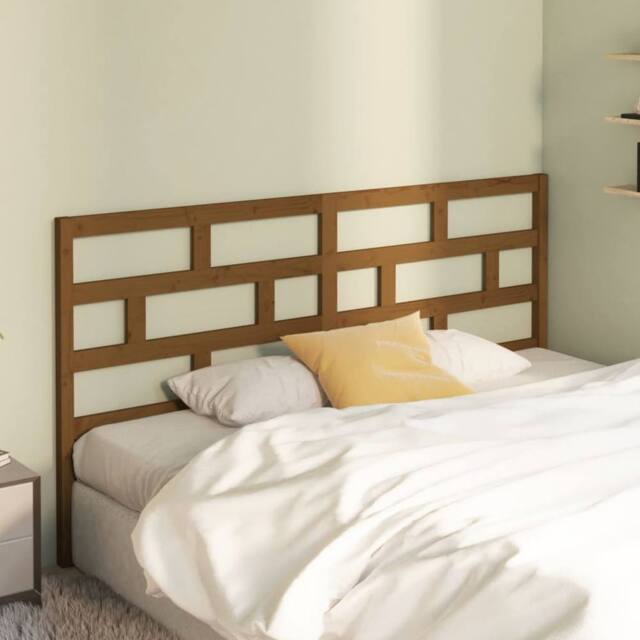 Berkfield Home Beautiful Bed Headboard Honey Brown 206x4x100 cm Solid Wood Pine - Size: 206 x 4 x 100 cm - image 1