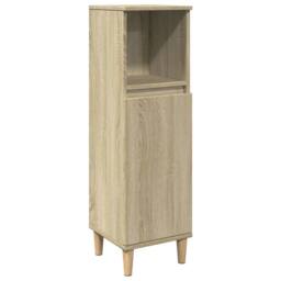 Berkfield Home Durable 3 Piece Bathroom Furniture Set Sonoma Oak Engineered Wood in Light Tan - thumbnail 6