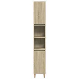 Berkfield Home Durable 3 Piece Bathroom Furniture Set Sonoma Oak Engineered Wood in Light Tan - thumbnail 5