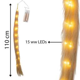 Shatchi 110cm Prelit Pampas Grass Hanging Decoration with Warm White LEDs in Gold - thumbnail 2