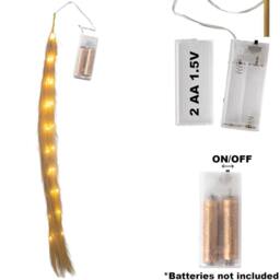 Shatchi 110cm Prelit Pampas Grass Hanging Decoration with Warm White LEDs in Gold - thumbnail 4