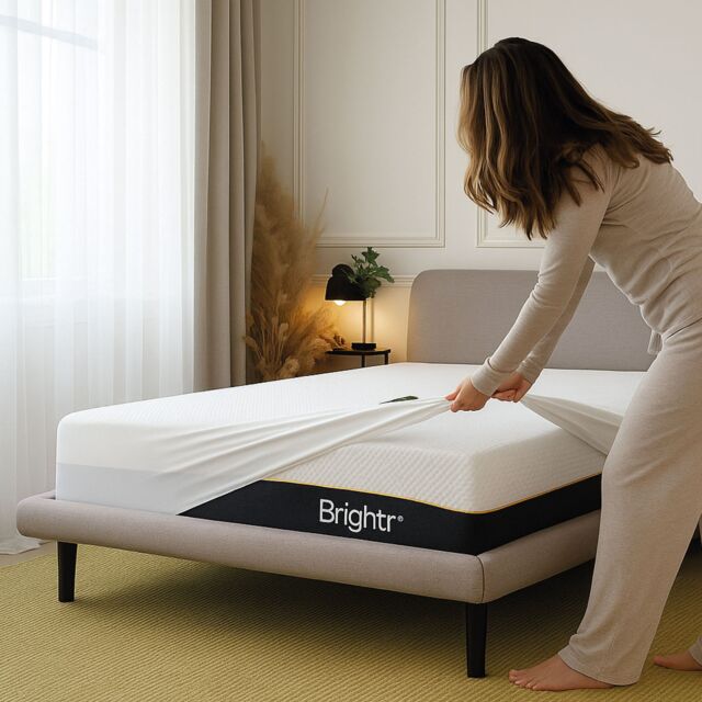 Brightr Sleep Waterproof Mattress Protector in White - Size: Double - image 1