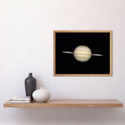 Artery8 Hubble Space Telescope Image Four Moon Transit Around Parent Planet Saturn Ring Plane Crossing w/ Titan Minas Dione Enceladus Art Print - thumbnail 2