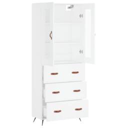 Berkfield Home Highboard White 69.5x34x180 cm Engineered Wood - thumbnail 4