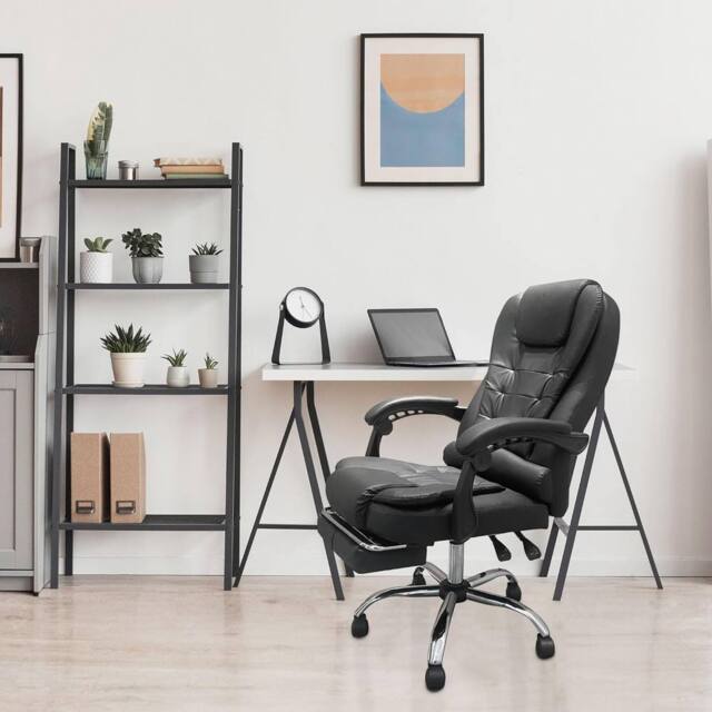 Alivio Office Massage Chair 360 Degree Swivel Recliner Chair w/ Footrest Adjustable Lumbar Support Heavy Duty, 8-Point Vibrating Massage Office Chair by Debenhams | uFurnish.com Alivio Office Massage Chair 360 Degree Swivel Recliner Chair w/ Footrest Adjustable Lumbar Support Heavy Duty, 8-Point Vibrating Massage Office Chair by Debenhams | uFurnish.com