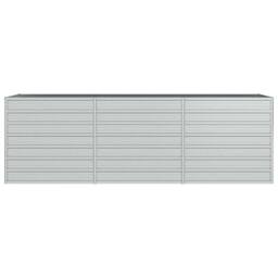 Berkfield Home Garden Raised Bed 240x80x77 cm Galvanized Steel Silver - Size: 240 x 80 x 77 cm - thumbnail 4