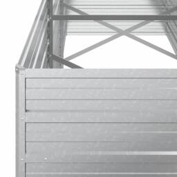 Berkfield Home Garden Raised Bed 240x80x77 cm Galvanized Steel Silver - Size: 240 x 80 x 77 cm - thumbnail 6
