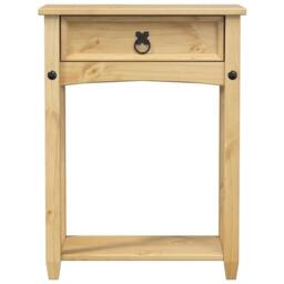 Berkfield Home Beautiful Console Table Corona 55x35x73 cm Solid Wood Pine in Light Tan - Size: 55 x 35 x 73 cm - thumbnail 4