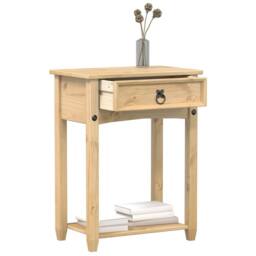 Berkfield Home Beautiful Console Table Corona 55x35x73 cm Solid Wood Pine in Light Tan - Size: 55 x 35 x 73 cm - thumbnail 2