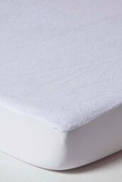 Homescapes Cot Bed Terry Towelling Waterproof Mattress Protector Pack of 2 in White