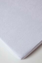 Homescapes Cot Bed Terry Towelling Waterproof Mattress Protector Pack of 2 in White - thumbnail 3